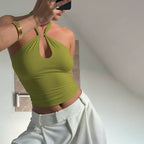 Lahna Halter Backless Crop Top