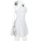 Fring Tube Dress White