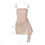 Audrina Satin Bodycon Mini Dress
