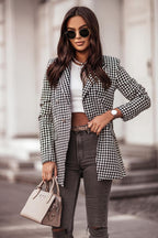 Double Breasted Plaid Blazer