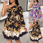 Teresa Timeless Women's Asymmetric Floral Mini Dress Boutique Collection