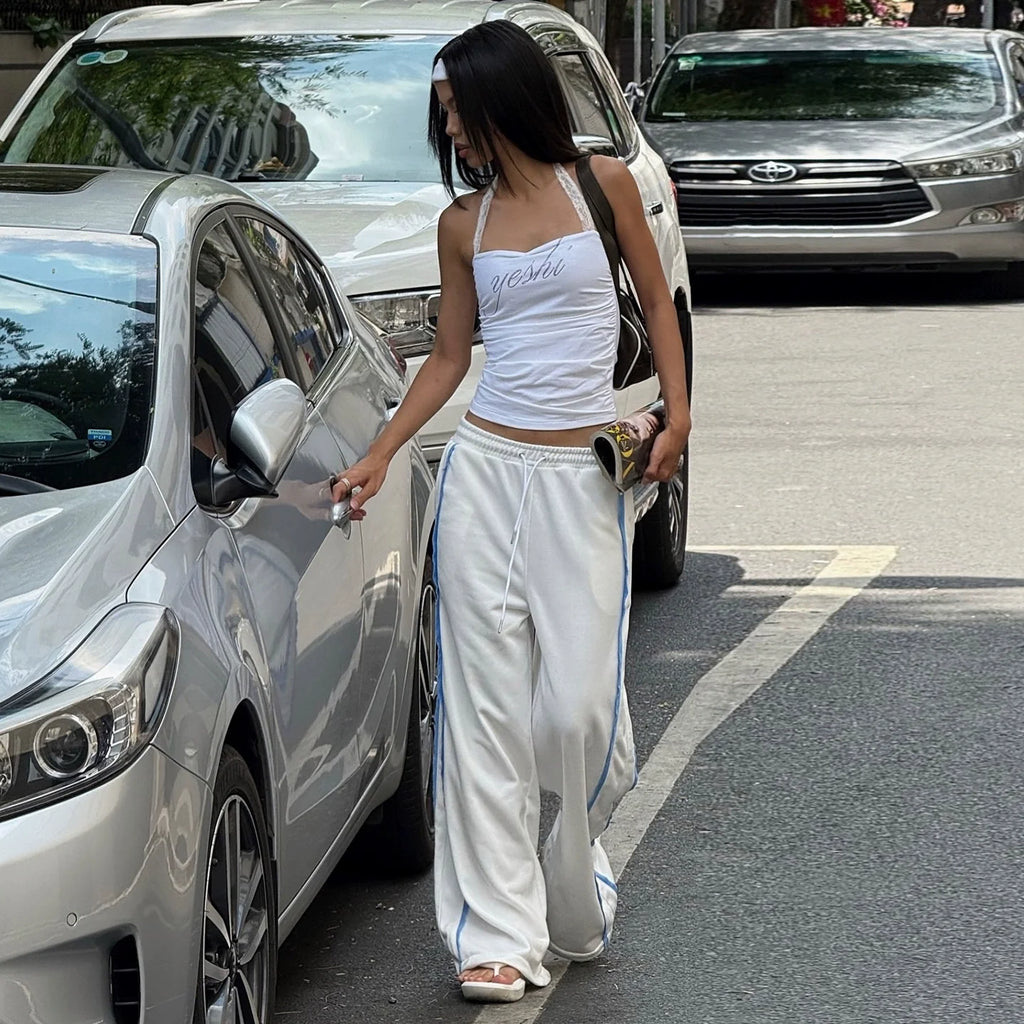 Raeya White Knit Pants