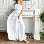 Positive Energy Strapless Maxi Dress Off White