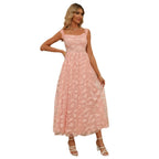 Elegant Tassel off - Shoulder High Waist Dress