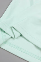 Gened Green Ribbon Sheer Chiffon Maxi Dress