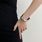 Metal Cross Wrap Irregular Open Bracelet