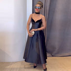 Elegant Elegant V neck Brace High Waist Slimming A Line Dress