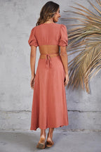 Neoma Cutout Maxi Dress Bright Blush