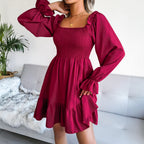 Starts With Love Smocked Dress Wine FINAL