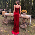 Celebrity banquet annual party slit evening dress