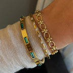 Vintage Rhinestone Studded Cuff Bracelet