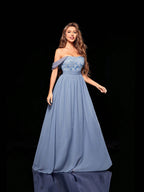 Off Shoulder Tube Top Evening Dress Annual Meeting Host Birthday Party Evening Dress for