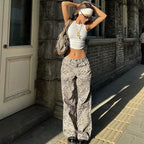 Jasleen Leopard Print High Waist Jeans