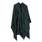 Bestselling Sidetied Plaid Split Cape Warm Crossborder Scarf