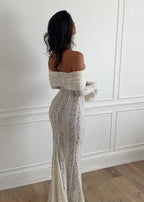 Seraphina – Lace Off-Shoulder Maxi Gown