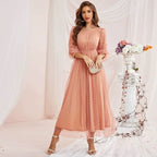 Casual Elegant Polka Dot round Neck Dress