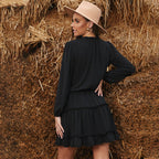 Easy To Love Ruffle Dress Black