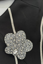 Senne Rhinestone Long Sleeve Floral Maxi Dress