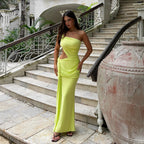 Pathy Maxi Dress Neon Green