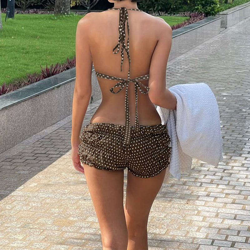 Bianca Polka Dot Ruffle Short Set