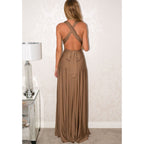 Iyan Smocked Halter Maxi Dress Camel FINAL