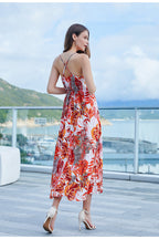 Take Me To Paradise Printed Maxi Dress Salmon