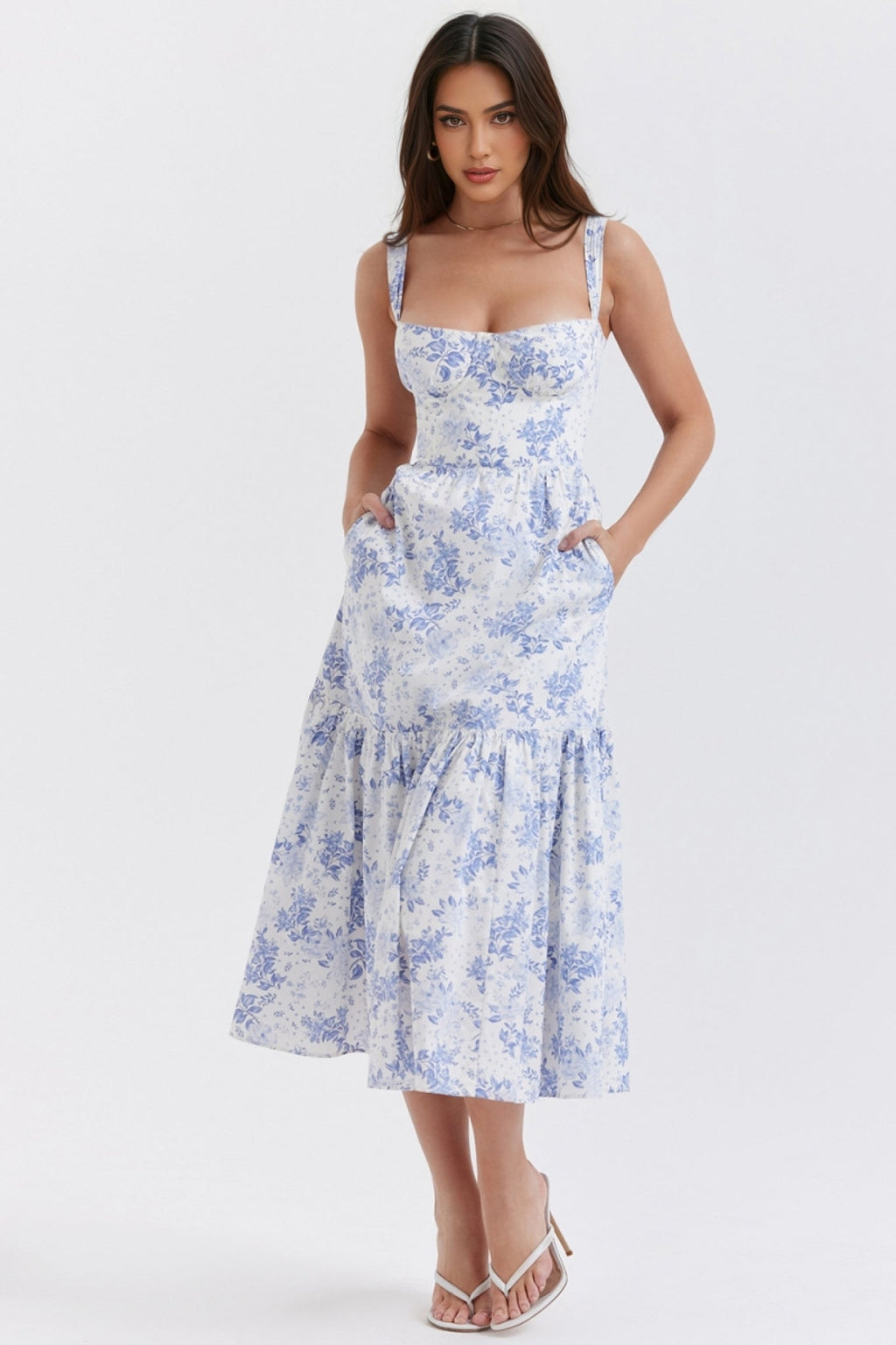 Pora A-line Floral Cake Maxi Dress