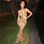 Amara Backless Leopard Dress