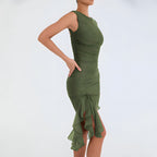 Penelope Effortless Midi Dress with Ruffles Boutique Collection