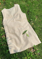 Sienna Trace - Deep V Linen Mini Dress