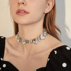 Minimalist Geometric Layered Choker Necklace