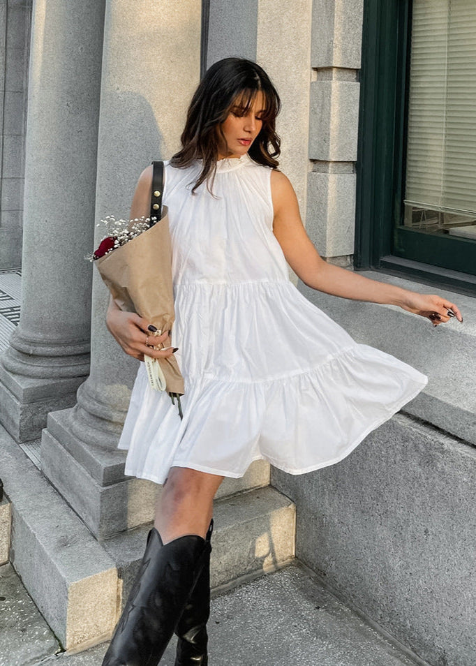 Camille TieRed Sleeveless Mini Dress