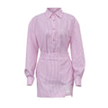 Fresh Pink Striped Two Piece Set