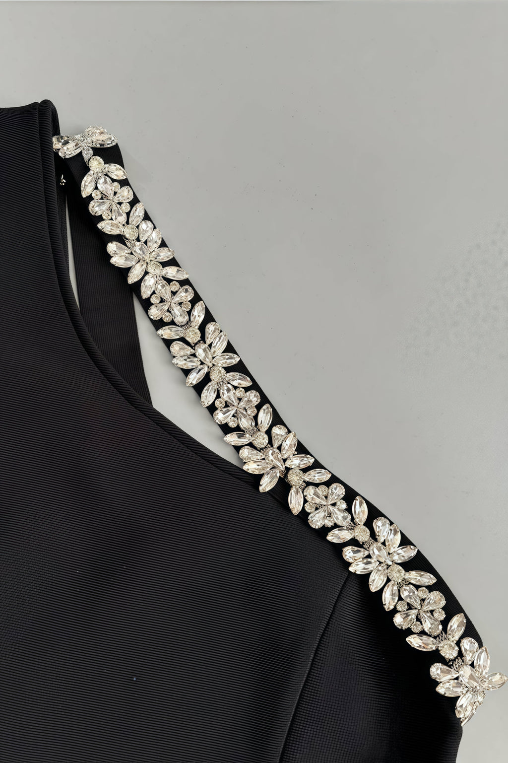 Willd Single Shoulder Studded Slit Maxi Dress