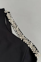 Willd Single Shoulder Studded Slit Maxi Dress