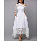 Overjoyed Pocketed Crochet Lace Maxi Dress Marshmallow