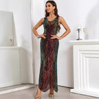 Retro Sequ Dress Evening Dress