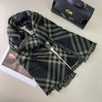 Classic Checkered Wool Blend Scarf