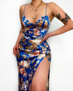 Floral Digital Printed Slim Strap Dress