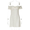 Polka Dot Off-Shoulder Mini Dress