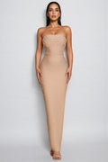 Sevyn Strapless Pearl Maxi Dress
