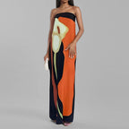 Mariana Premium Ladies' Evening Dress in Modern Kaleidoscope Design Wardrobe Essential