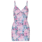 Printed Sling Slim Fit Sheath Dress