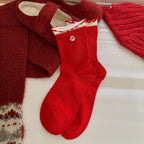 Bow Slouchy Mid-Calf Cute Socks