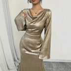 Nadia Boutique Women's Evening Dress with Shiny Surface Everyday Luxe Edit