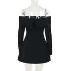 Barbara 2.0 Off Shoulder Mini dress Black