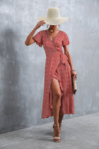 Knox Paisley High Low Ruffle Maxi Dress FINAL