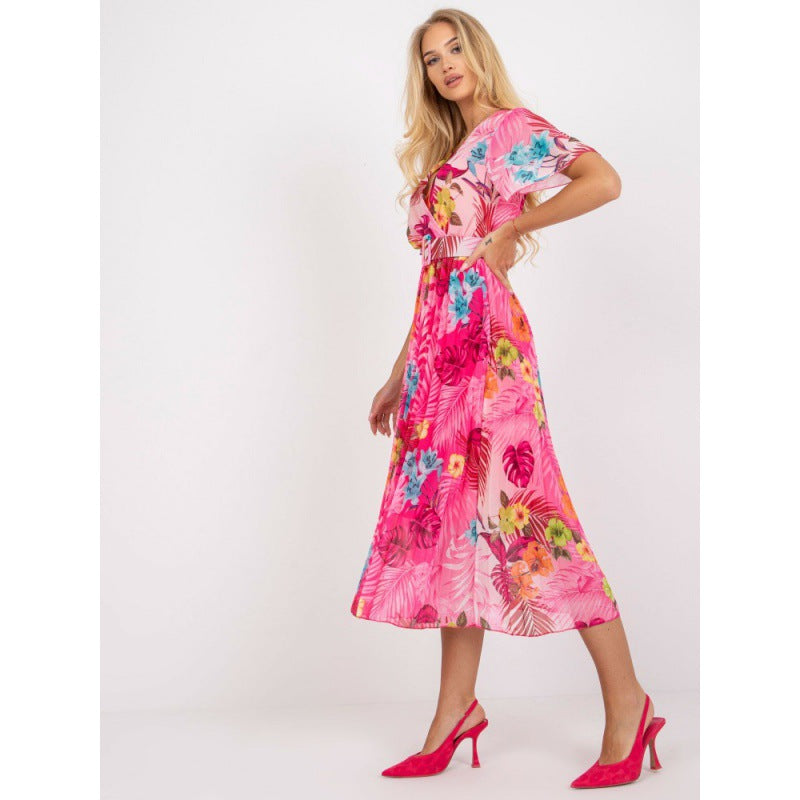 Sofía Statement Women's Floral Wrap Maxi Dress Evening Wear Edit