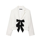 Sonya Contrast Bow Blazer