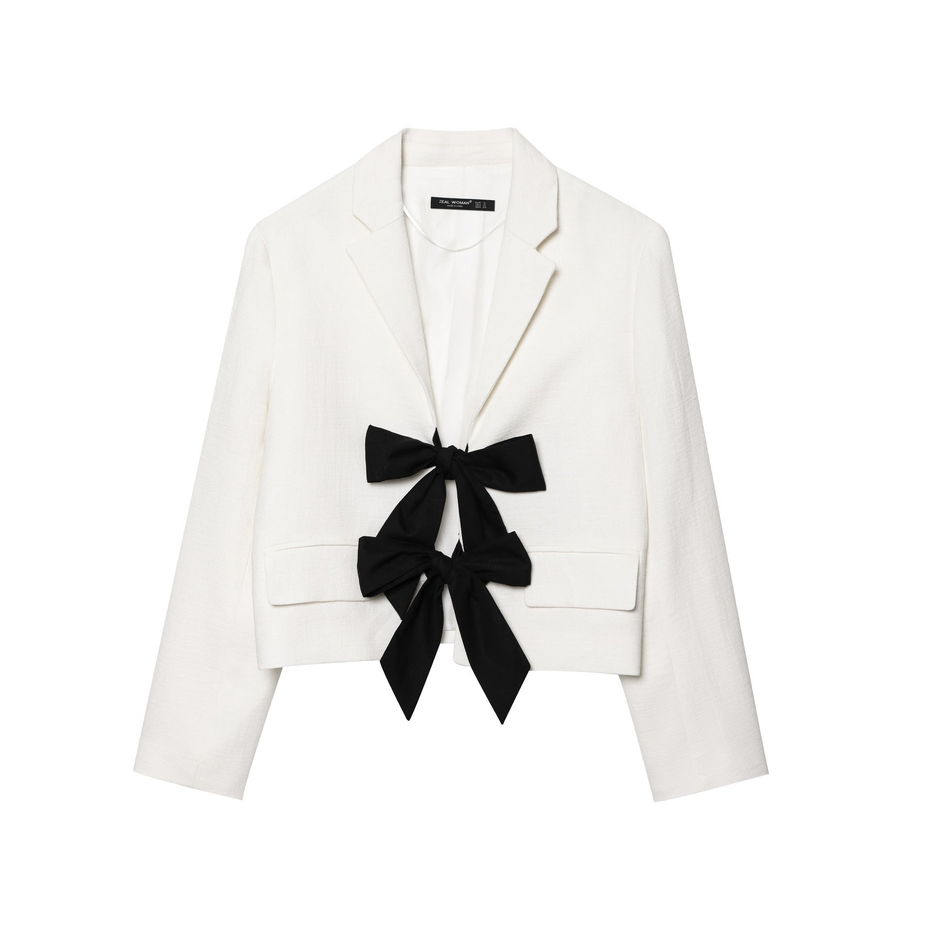 Sonya Contrast Bow Blazer